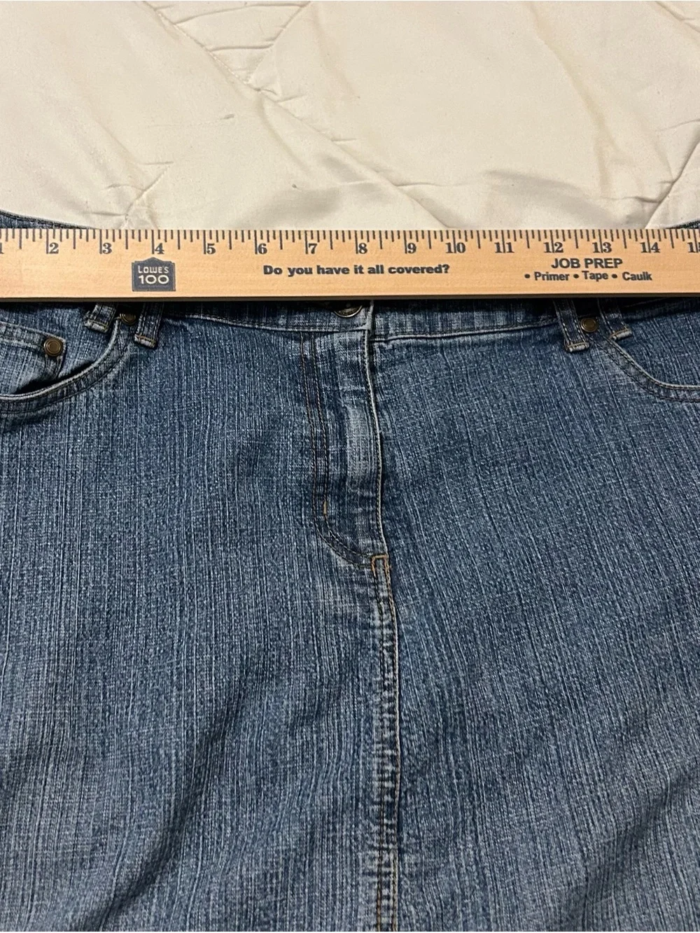 Christopher & Banks Washed Denim A-Line Skirt - Blue - Picture 7 of 7